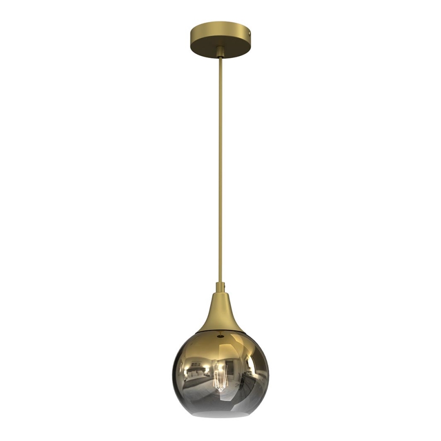 Lampadario a sospensione con filo MONTE 1xE27/60W/230V diametro 15 cm oro