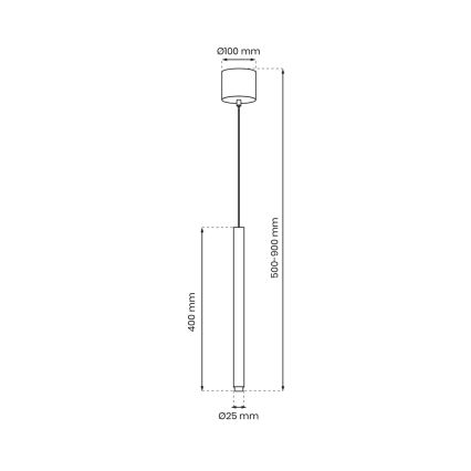 Lampadario a sospensione con filo MONZA 1xG9/8W/230V nero