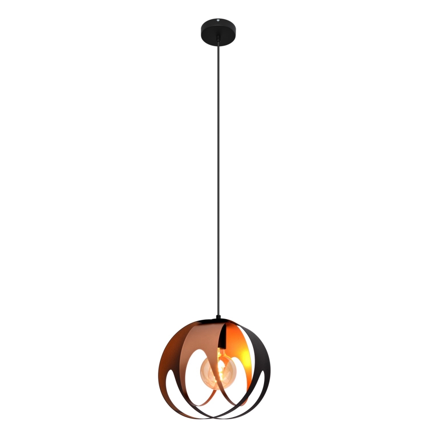 Lampadario a sospensione con filo MOONLIGHT 1xE27/15W/230V nero/rame