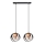 Lampadario a sospensione con filo MOONLIGHT 2xE27/15W/230V nero/rame