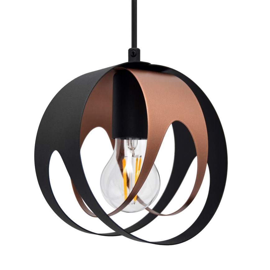 Lampadario a sospensione con filo MOONLIGHT 2xE27/15W/230V nero/rame