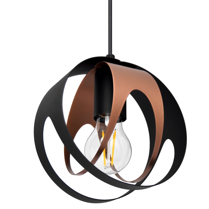 Lampadario a sospensione con filo MOONLIGHT 2xE27/15W/230V nero/rame
