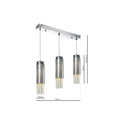 Lampadario a sospensione con filo MOONLIGHT 3xE14/40W/230V