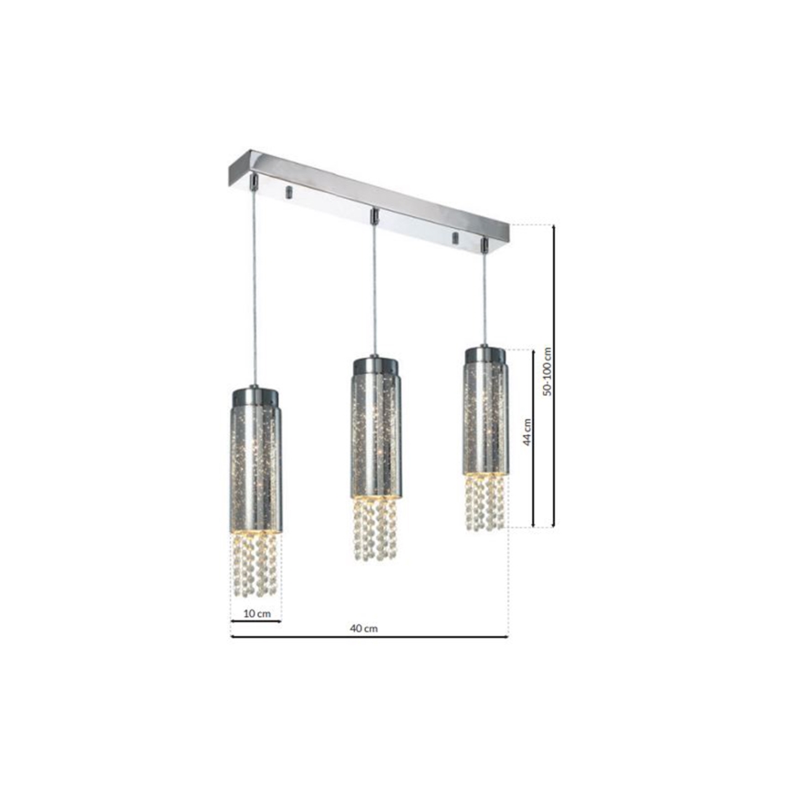 Lampadario a sospensione con filo MOONLIGHT 3xE14/40W/230V