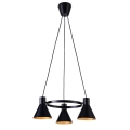 Lampadario a sospensione con filo MORE 3xE27/40W/230V nero