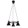 Lampadario a sospensione con filo MORE 3xE27/40W/230V nero