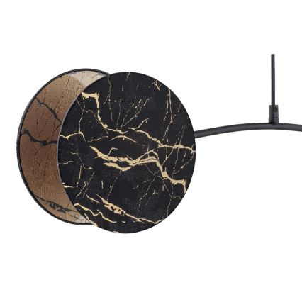 Lampadario a sospensione con filo MOTIF 2xE27/15W/230V nero/oro