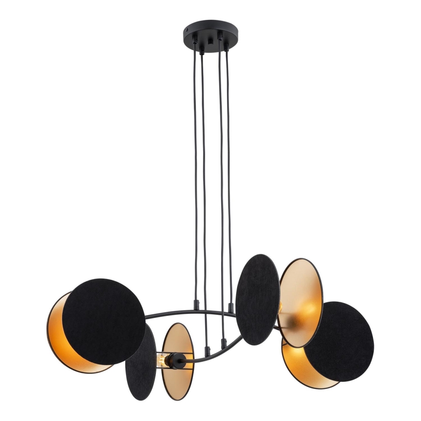 Lampadario a sospensione con filo MOTIF 4xE14/10W/230V nero
