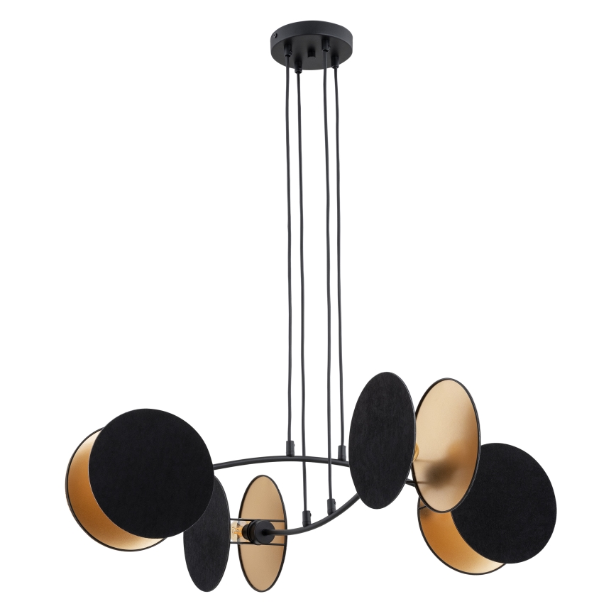 Lampadario a sospensione con filo MOTIF 4xE14/10W/230V nero