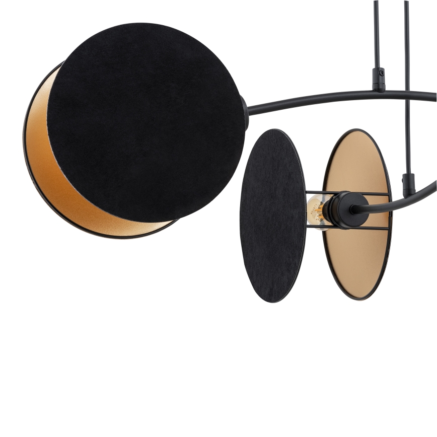Lampadario a sospensione con filo MOTIF 4xE14/10W/230V nero