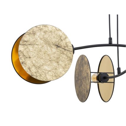 Lampadario a sospensione con filo MOTIF 4xE27/15W/230V oro