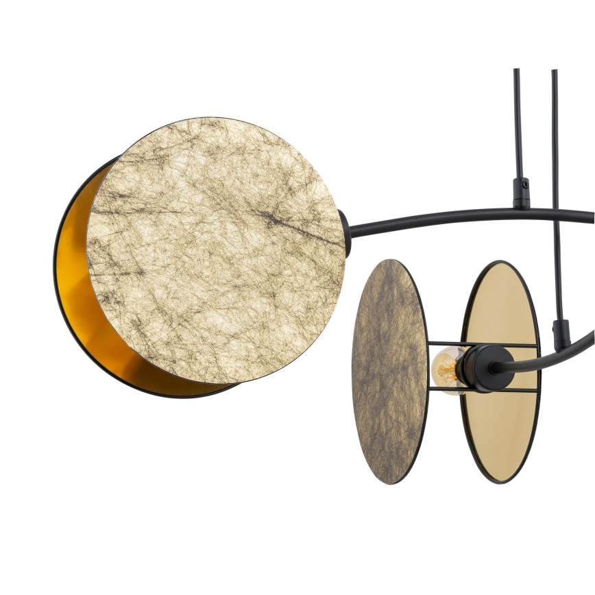 Lampadario a sospensione con filo MOTIF 4xE27/15W/230V oro