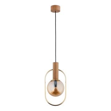 Lampadario a sospensione con filo MUFI 1xE14/10W/230V oro/beige
