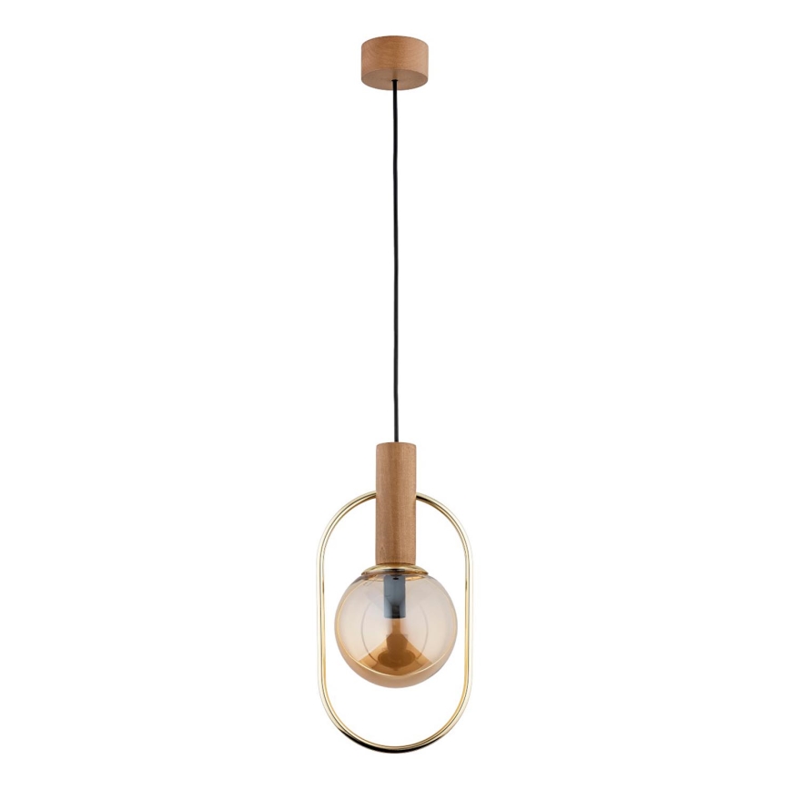 Lampadario a sospensione con filo MUFI 1xE14/10W/230V oro/beige