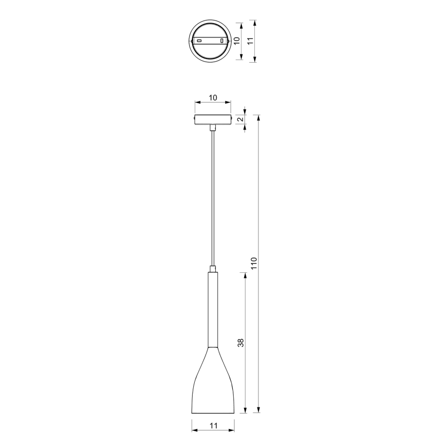 Lampadario a sospensione con filo MUZA 1xE27/60W/230V
