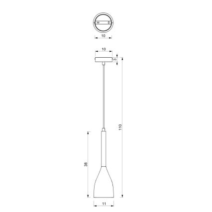 Lampadario a sospensione con filo MUZA 1xE27/60W/230V