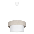 Lampadario a sospensione con filo NATA 1xE27/60W/230V beige