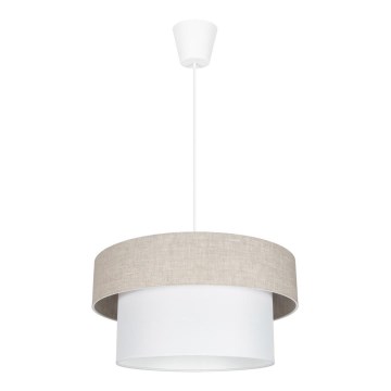 Lampadario a sospensione con filo NATA 1xE27/60W/230V beige