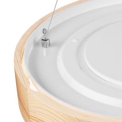 Lampadario a sospensione con filo NATURAL 3xE27/60W/230V ø 47 cm pino