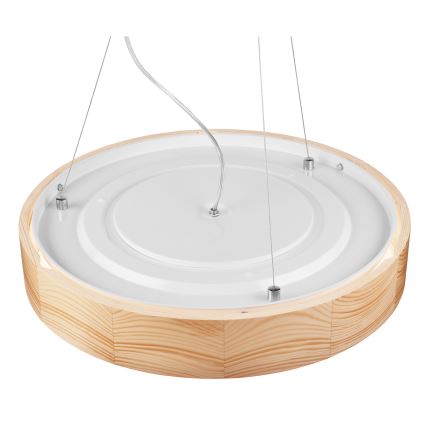 Lampadario a sospensione con filo NATURAL 3xE27/60W/230V ø 47 cm pino