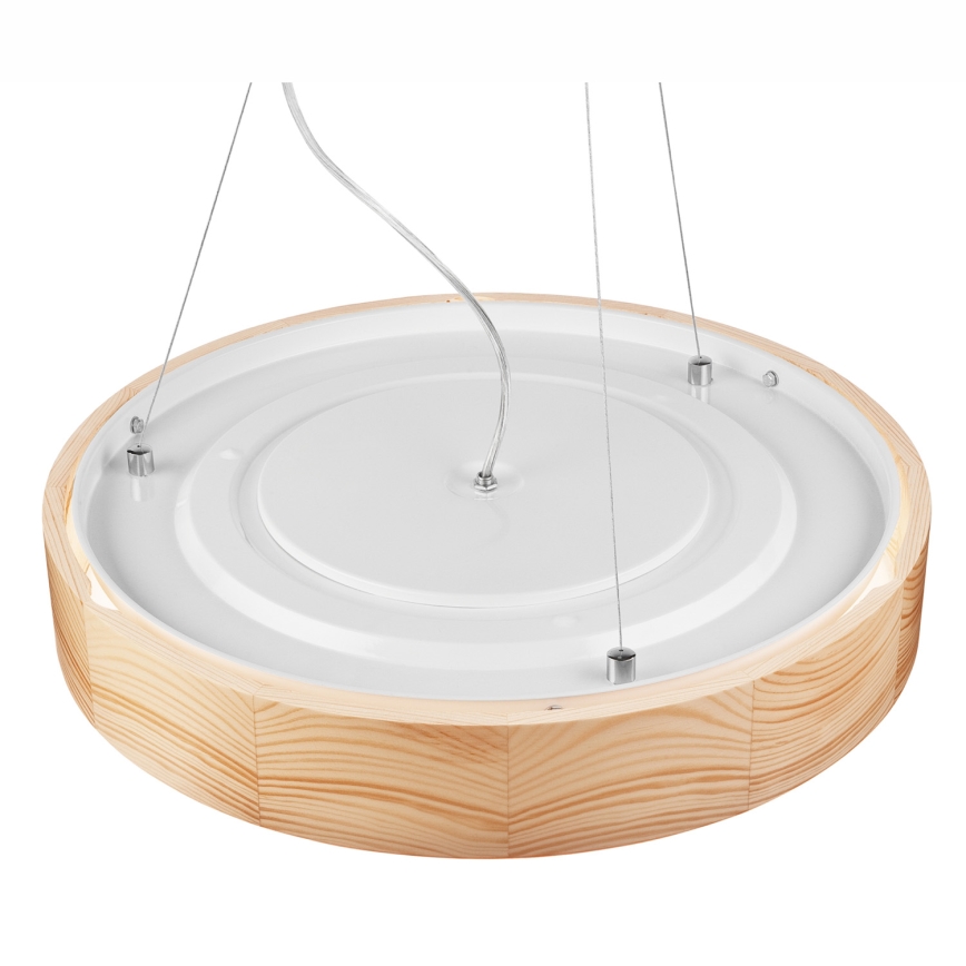 Lampadario a sospensione con filo NATURAL 3xE27/60W/230V ø 47 cm pino