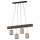 Lampadario a sospensione con filo NEGRO 4xE27/25W/230V pino