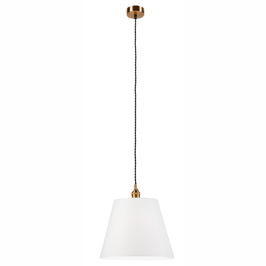 Lampadario a sospensione con filo NELLY 1xE27/60W/230V bianco/rame