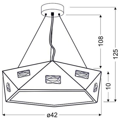 Lampadario a sospensione con filo NEMEZIS 3xG9/40W/230V