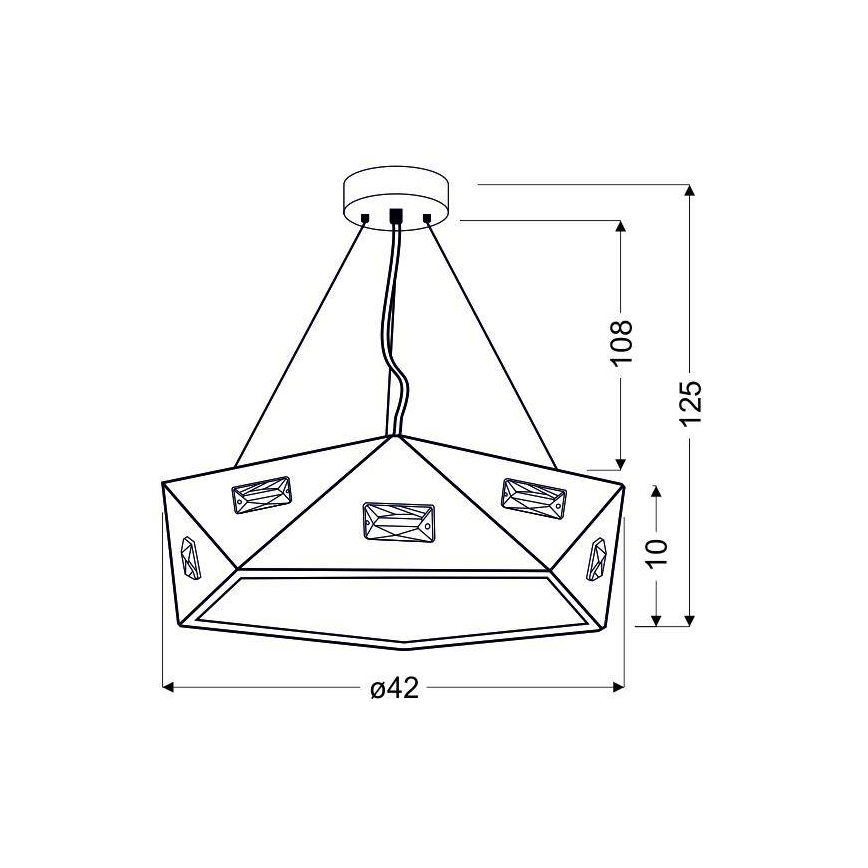 Lampadario a sospensione con filo NEMEZIS 3xG9/40W/230V