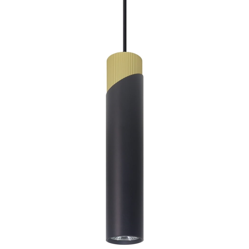 Lampadario a sospensione con filo NEO 1xGU10/8W/230V nero/oro