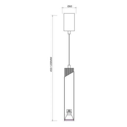 Lampadario a sospensione con filo NEO 1xGU10/8W/230V nero/oro