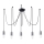 Lampadario a sospensione con filo NESO 5xE27/15W/230V ragno calcestruzzo