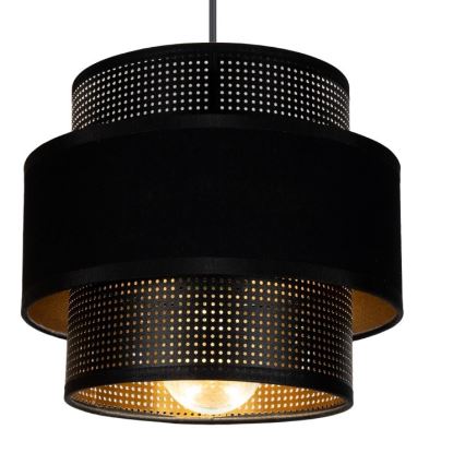 Lampadario a sospensione con filo NESS 1xE27/60W/230V nero