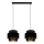 Lampadario a sospensione con filo NESS 2xE27/60W/230V nero