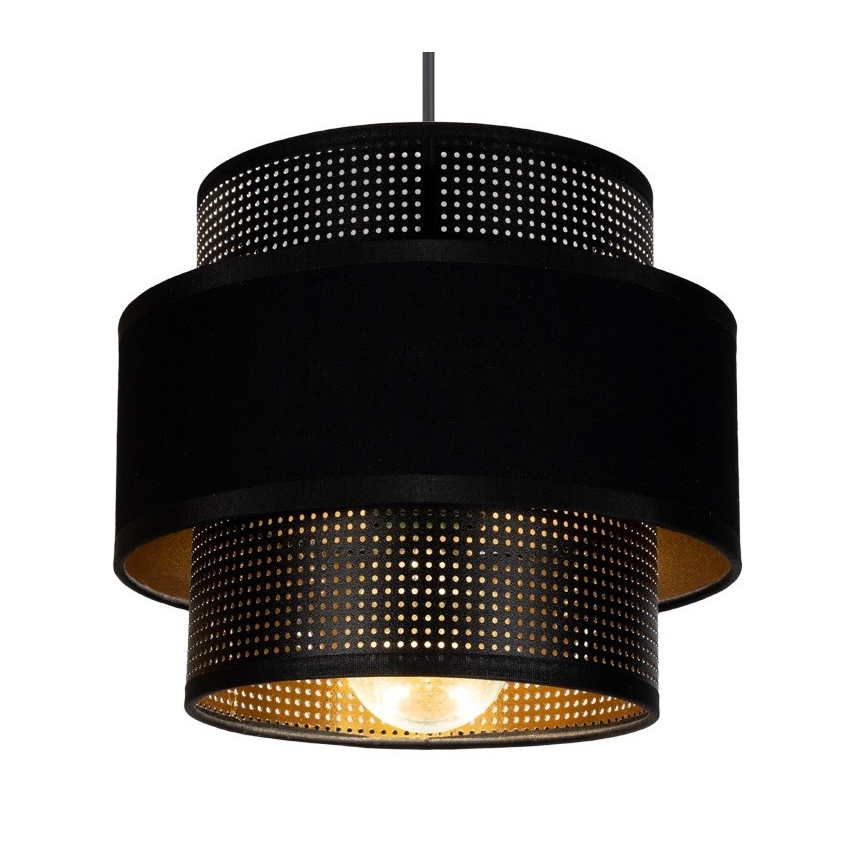 Lampadario a sospensione con filo NESS 2xE27/60W/230V nero