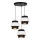 Lampadario a sospensione con filo NESS 3xE27/60W/230V diametro 45 cm nero/bianco