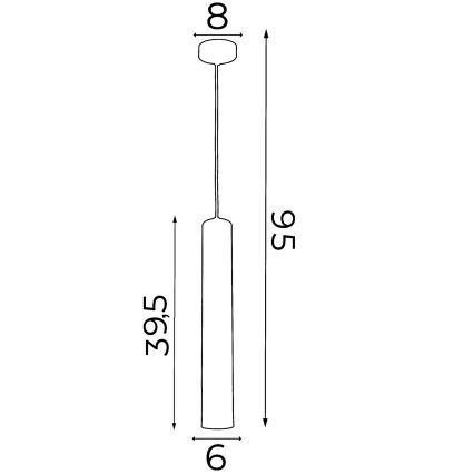 Lampadario a sospensione con filo NEST 1xGU10/8W/230V bianco/cromo lucido