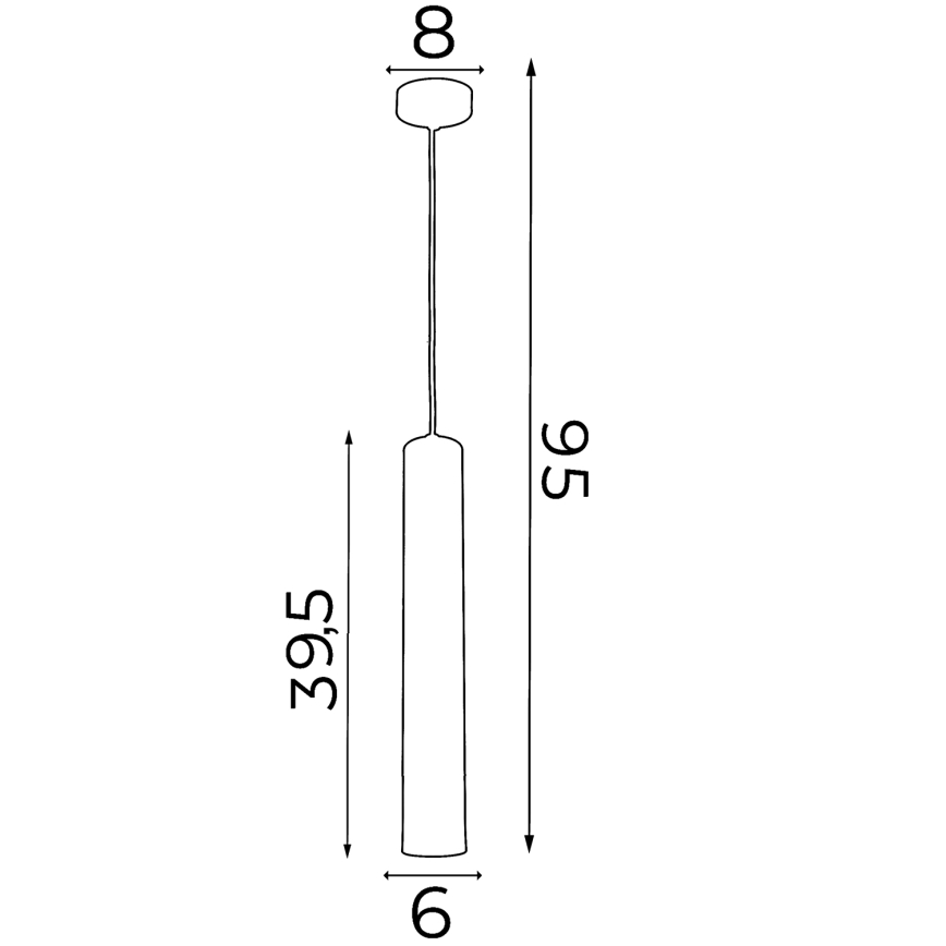 Lampadario a sospensione con filo NEST 1xGU10/8W/230V bianco/cromo lucido