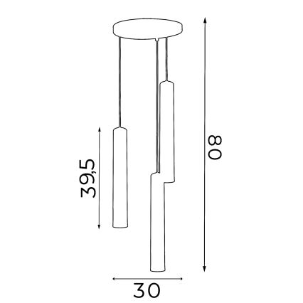 Lampadario a sospensione con filo NEST 3xGU10/8W/230V bianco/cromo lucido