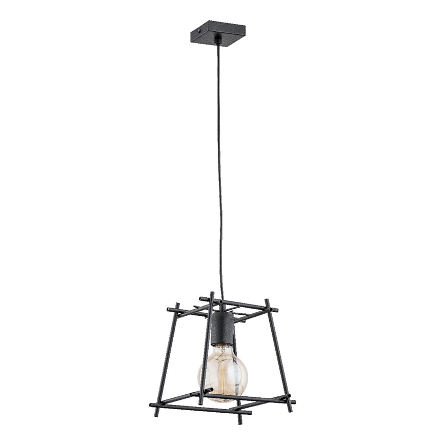 Lampadario a sospensione con filo NETI 1xE27/15W/230V nero
