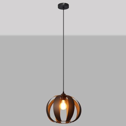 Lampadario a sospensione con filo NEWTON 1xE27/15W/230V nero