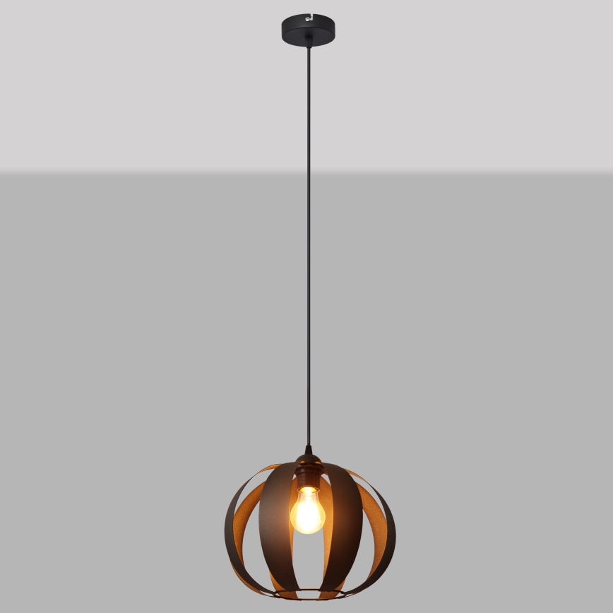 Lampadario a sospensione con filo NEWTON 1xE27/15W/230V nero