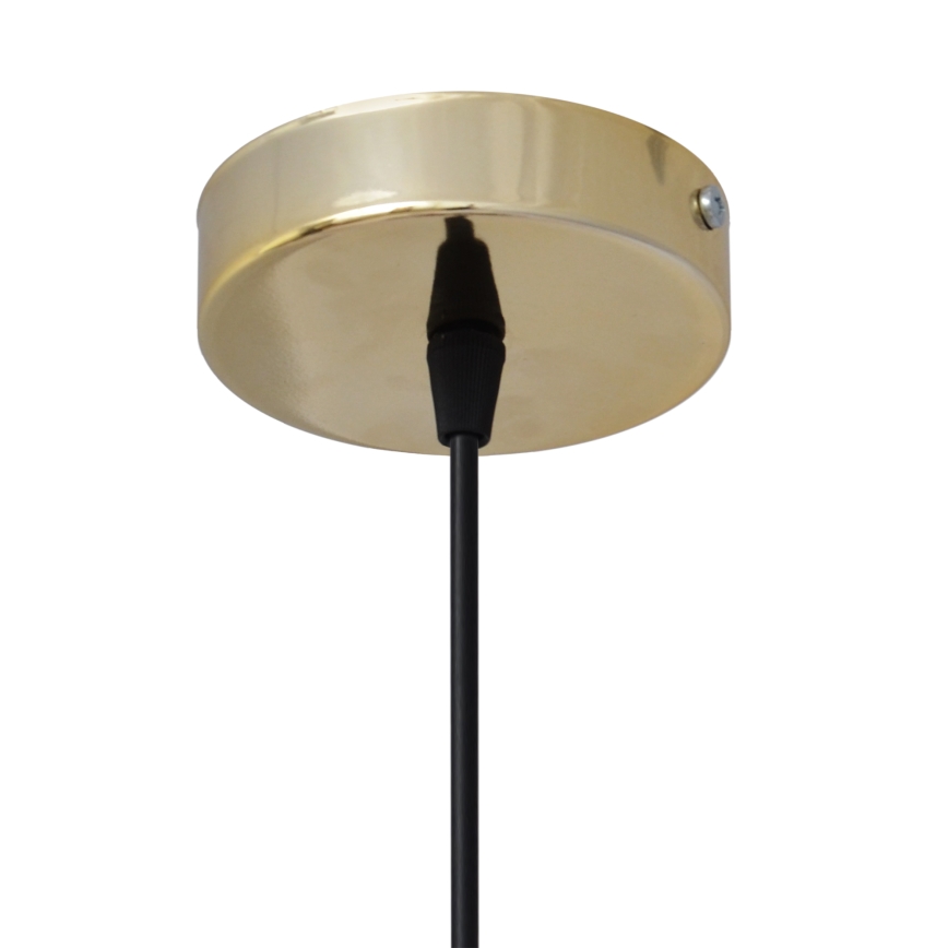 Lampadario a sospensione con filo NEWTON 1xE27/15W/230V nero/oro