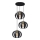 Lampadario a sospensione con filo NEWTON 3xE27/15W/230V nero