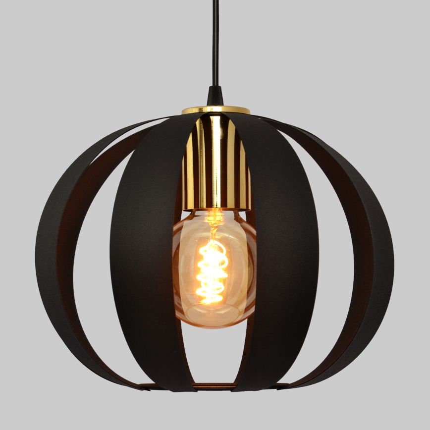 Lampadario a sospensione con filo NEWTON 3xE27/15W/230V nero