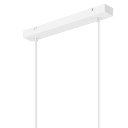 Lampadario a sospensione con filo NICO 2xE27/60W/230V bianco/faggio