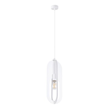 Lampadario a sospensione con filo NICUS 1xE27/15W/230V bianco