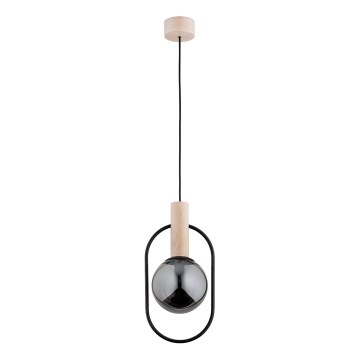 Lampadario a sospensione con filo NIKI 1xE14/10W/230V nero/beige