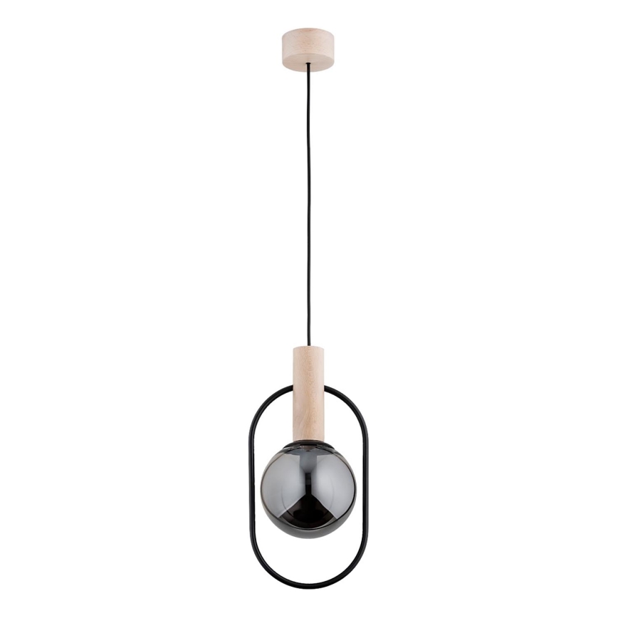 Lampadario a sospensione con filo NIKI 1xE14/10W/230V nero/beige