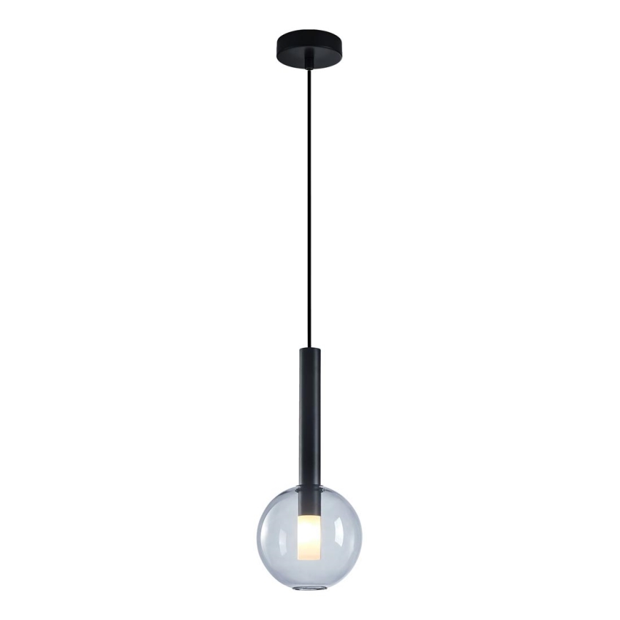Lampadario a sospensione con filo NIKO 1xG9/9W/230V diametro 15 cm nero